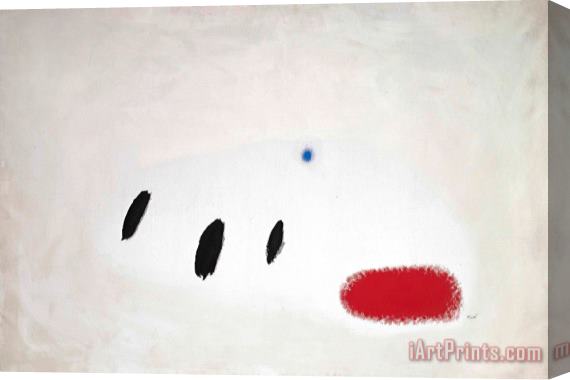 Joan Miro Le Sourire Nacre Devant L'azur, 1972 Stretched Canvas Print / Canvas Art