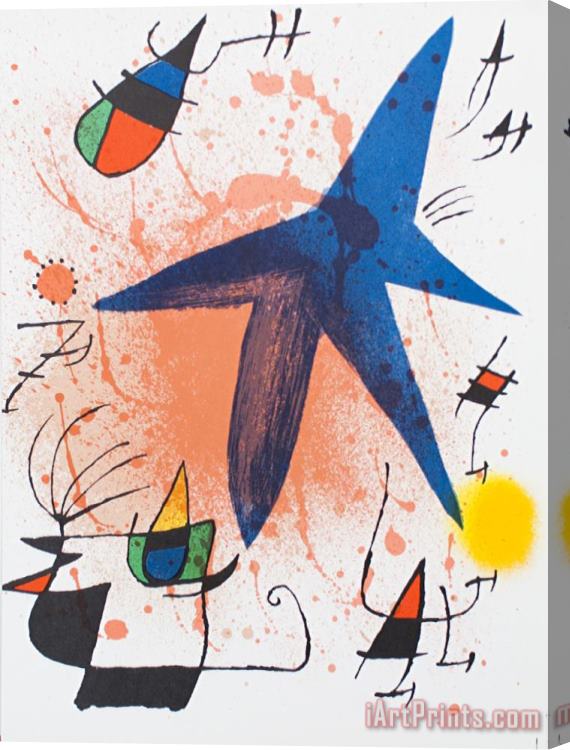 Joan Miro Litografia Original I Stretched Canvas Print / Canvas Art
