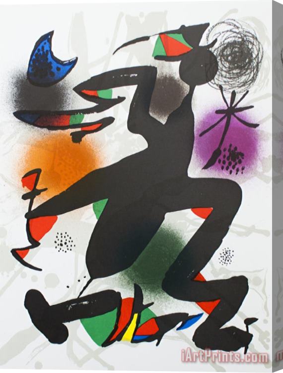 Joan Miro Litografia Original Iv Stretched Canvas Print / Canvas Art