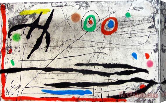 Joan Miro Mark on The Wall I Trace Sur La Paroi I, 1967 Stretched Canvas Painting / Canvas Art