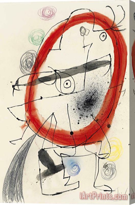 Joan Miro Personnage, Oiseaux, 1971 1976 Stretched Canvas Print / Canvas Art
