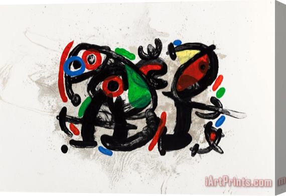 Joan Miro Ronde De Nuit (from Derriere Le Miroir), 1970 Stretched Canvas Print / Canvas Art
