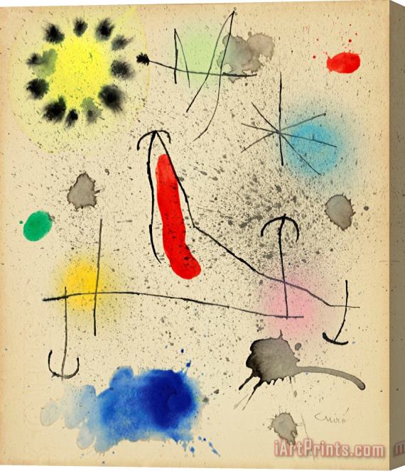 Joan Miro Sans Titre, 1964 Stretched Canvas Print / Canvas Art