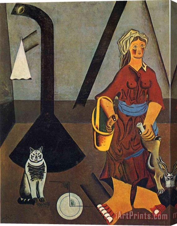 Joan Miro The Farmer's Wife 1923 Stretched Canvas Print / Canvas Art