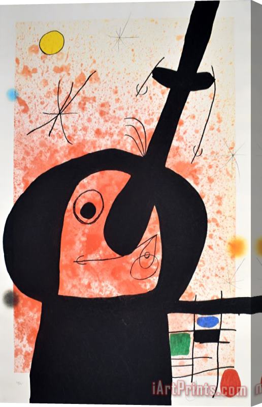 Joan Miro The Great Thinker Le Penseur Puissant, 1969 Stretched Canvas Painting / Canvas Art