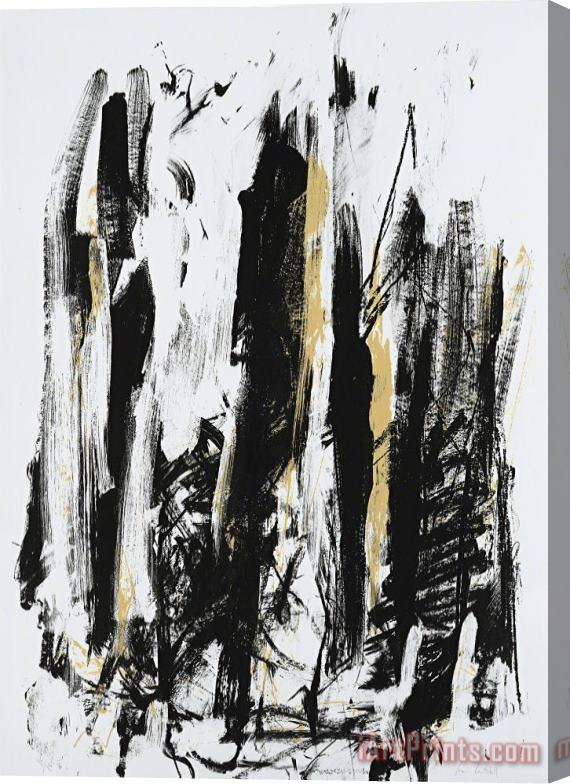 Joan Mitchell Arbres (black And Yellow), 1992 Stretched Canvas Print / Canvas Art