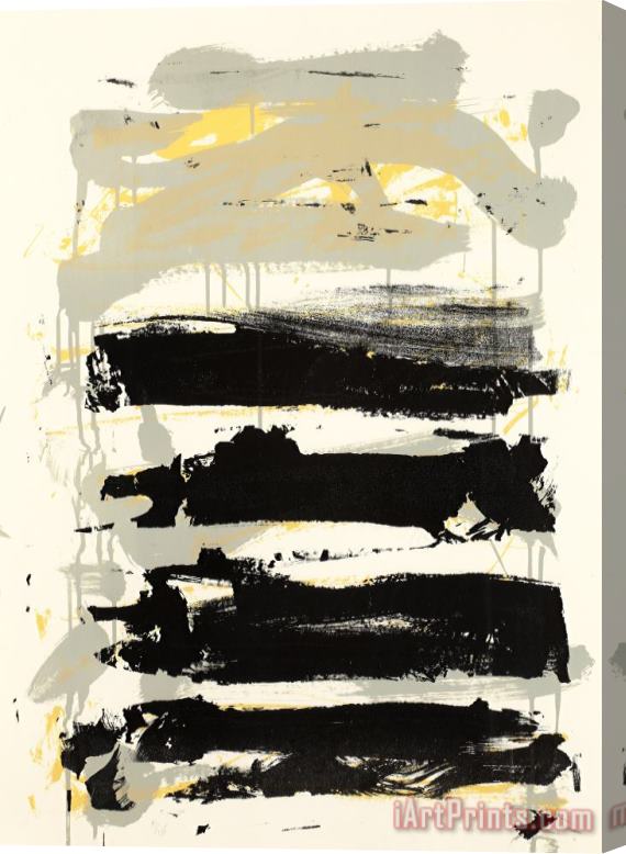 Joan Mitchell Champs (black, Gray, Yellow), 1991 1992 Stretched Canvas Print / Canvas Art