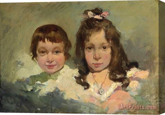 Joaquin Sorolla y Bastida Maria And Joaquin, The Artist's Children Stretched Canvas Print / Canvas Art