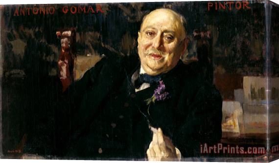 Joaquin Sorolla y Bastida Portrait of Antonio Gomar Y Gomar Stretched Canvas Painting / Canvas Art
