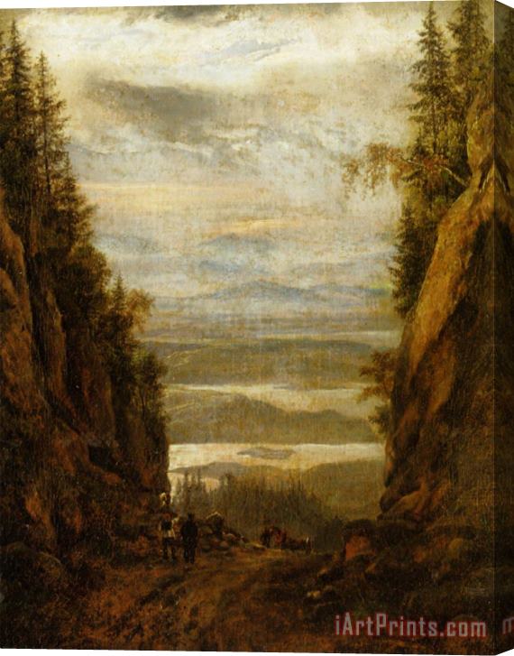 Johan Christian Clausen Dahl Utsikt Fra Krokkleiva Stretched Canvas Painting / Canvas Art