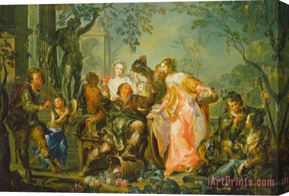 Johann Georg Platzer The Pleasures Of The Seasons Autumn Stretched Canvas Painting / Canvas Art