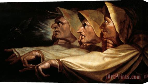 Johann Heinrich Fussli The Three Witches Stretched Canvas Painting / Canvas Art