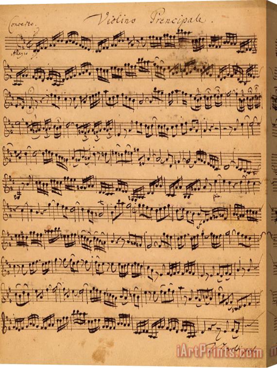 Johann Sebastian Bach The Brandenburger Concertos Stretched Canvas Print / Canvas Art
