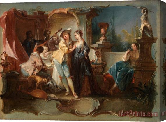 Johann Wolfgang Baumgartner The Prodigal Son Living with Harlots Stretched Canvas Painting / Canvas Art