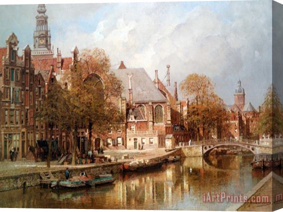 Johannes Christiaan Karel Klinkenberg The Oude Kerk And St. Nicolaaskerk, Amsterdam Stretched Canvas Painting / Canvas Art