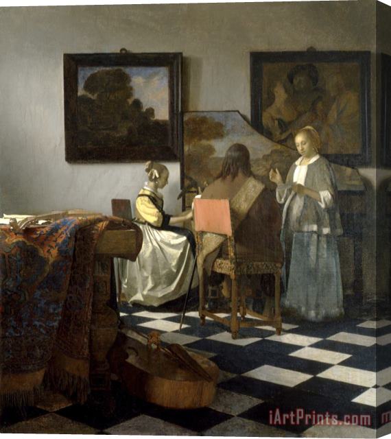 Johannes Vermeer The Concert Stretched Canvas Painting / Canvas Art