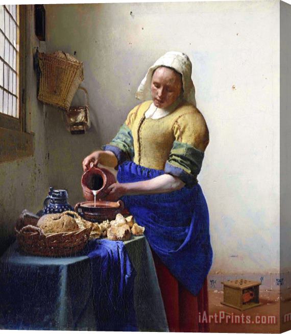Johannes Vermeer The Milkmaid Stretched Canvas Painting / Canvas Art