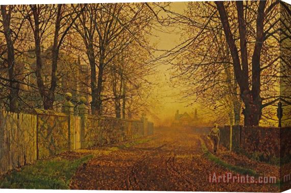 John Atkinson Grimshaw A Golden Shower Stretched Canvas Print / Canvas Art