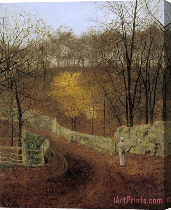 John Atkinson Grimshaw Autumn Herbst 1878 Stretched Canvas Print / Canvas Art