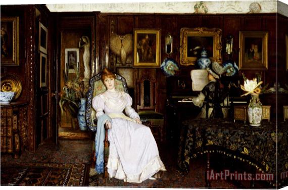 John Atkinson Grimshaw Dulce Domum Sweet Home 1885 Stretched Canvas Print / Canvas Art