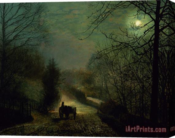 John Atkinson Grimshaw Forge Valley Stretched Canvas Print / Canvas Art