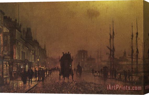 John Atkinson Grimshaw Glasgow Docks Stretched Canvas Print / Canvas Art