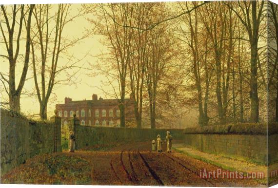 John Atkinson Grimshaw Going to Church in Autumn 1888 Stretched Canvas Painting / Canvas Art