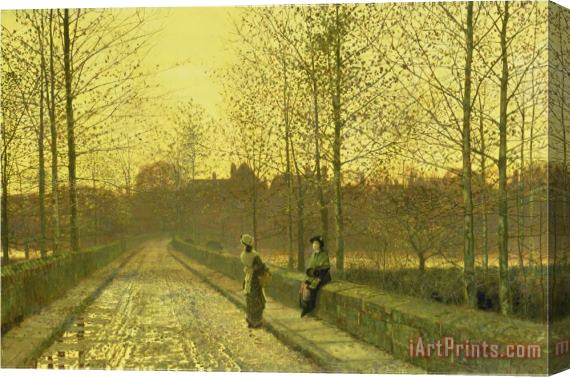 John Atkinson Grimshaw Golden Autumn 1883 Stretched Canvas Print / Canvas Art
