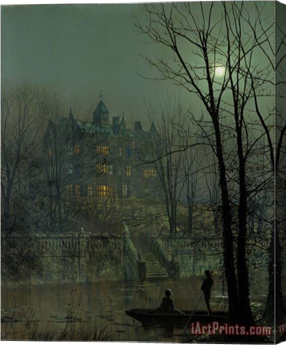 John Atkinson Grimshaw Knostrop Old Hall Leeds 1883 Stretched Canvas Painting / Canvas Art
