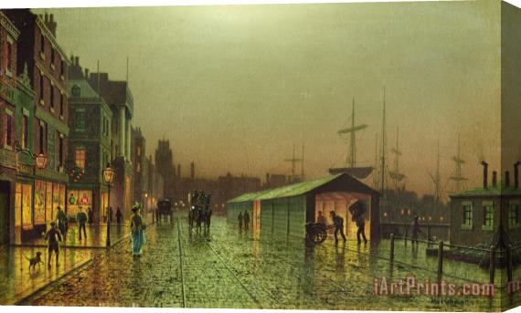 John Atkinson Grimshaw Liverpool Docks Stretched Canvas Print / Canvas Art