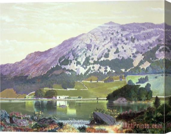John Atkinson Grimshaw Nab Scar From The South Side of Rydal Water Heather in Bloom September 1864 Stretched Canvas Painting / Canvas Art