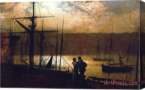 John Atkinson Grimshaw Outward Bound a View of Whitby Stretched Canvas Print / Canvas Art