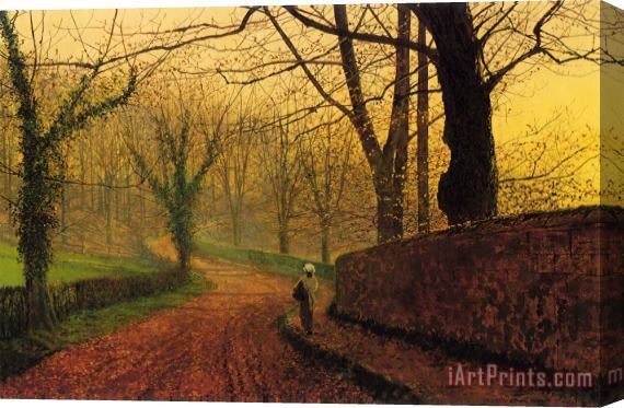 John Atkinson Grimshaw Stapleton Park Near Pontefract Stretched Canvas Print / Canvas Art