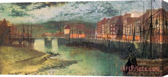 John Atkinson Grimshaw Whitby Docks Stretched Canvas Print / Canvas Art