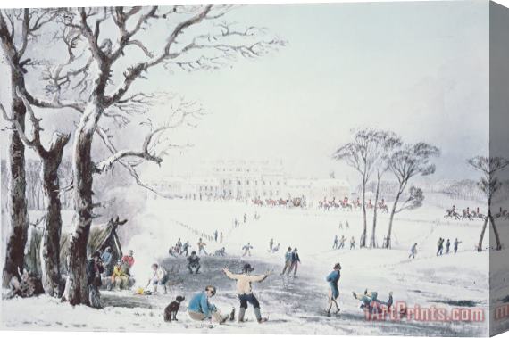 John Burnet View Of Buckingham House And St James Park In The Winter Stretched Canvas Painting / Canvas Art