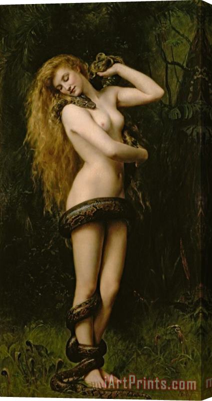 John Collier Lilith Stretched Canvas Print / Canvas Art
