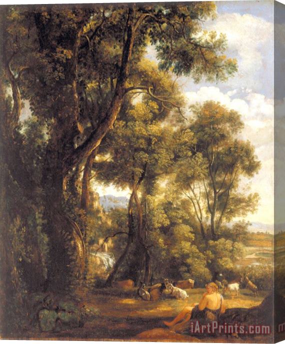 John Constable Landscape with Goatherd And Goats Stretched Canvas Painting / Canvas Art