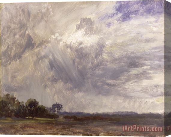 John Constable  Landscape with Grey Windy Sky Stretched Canvas Print / Canvas Art
