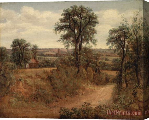 John Constable Lane Near Dedham Stretched Canvas Print / Canvas Art