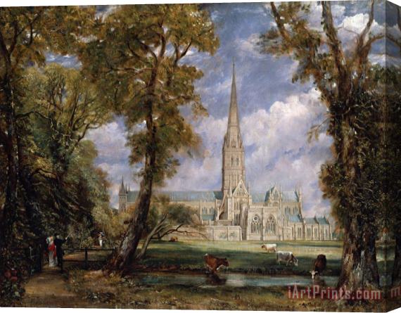 John Constable Salisbury Cathedral From The Bishops' Grounds Stretched Canvas Painting / Canvas Art