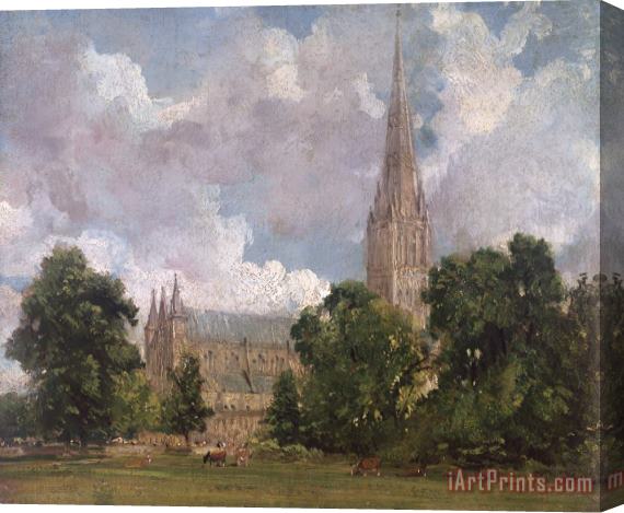 John Constable Salisbury Cathedral from the south west Stretched Canvas Painting / Canvas Art