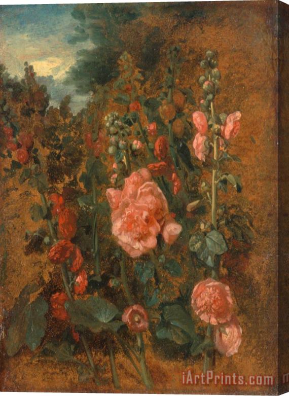 John Constable Study of Hollyhocks Stretched Canvas Print / Canvas Art