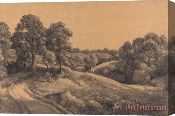 John Constable Wooded Slope with a Receding Road Stretched Canvas Print / Canvas Art