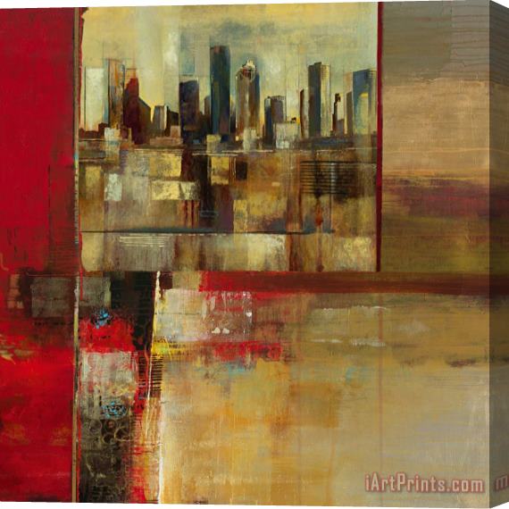 John Douglas Crimson Towers Stretched Canvas Painting / Canvas Art