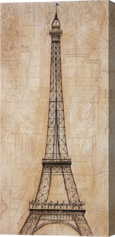 John Douglas Eiffel Tower Stretched Canvas Painting / Canvas Art