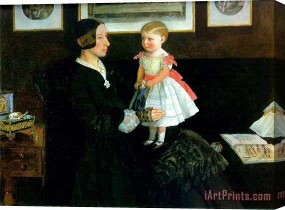 John Everett Millais Portrait of Mrs James Wyatt Stretched Canvas Print / Canvas Art