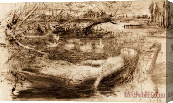 John Everett Millais The Lady of Shalott Stretched Canvas Print / Canvas Art