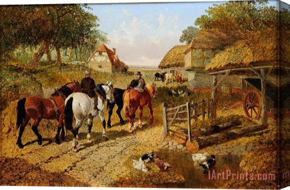 John Frederick Herring Jnr Glad to Be Home Stretched Canvas Print / Canvas Art