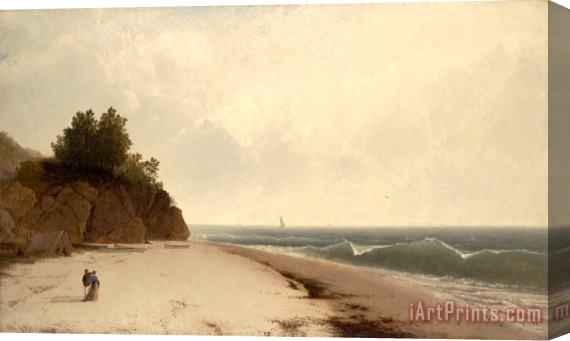 John Frederick Kensett Coast Scene with Figures (beverly Shore) Stretched Canvas Painting / Canvas Art
