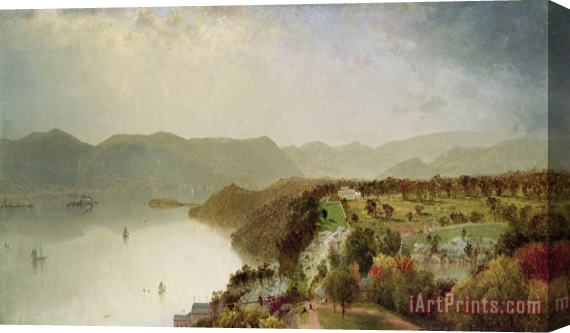 John Frederick Kensett View of Cozzen's Hotel Near West Point - NY Stretched Canvas Print / Canvas Art